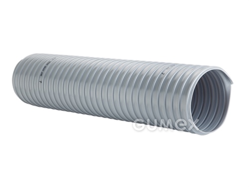 Vzduchotechnická hadica pre ľahšie abrazíva samozhášavá AIRDUC PVC341, 50/58mm, 0,575bar/-0,165bar, PVC, oceĺová špirála, -20°C/+70°C, šedá